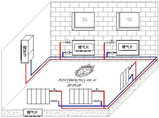 暖气片安装示意图